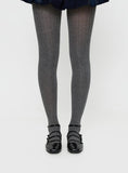Flashback Ribbed Stockings Grey