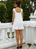 Cordelie Ruched Mini Dress White