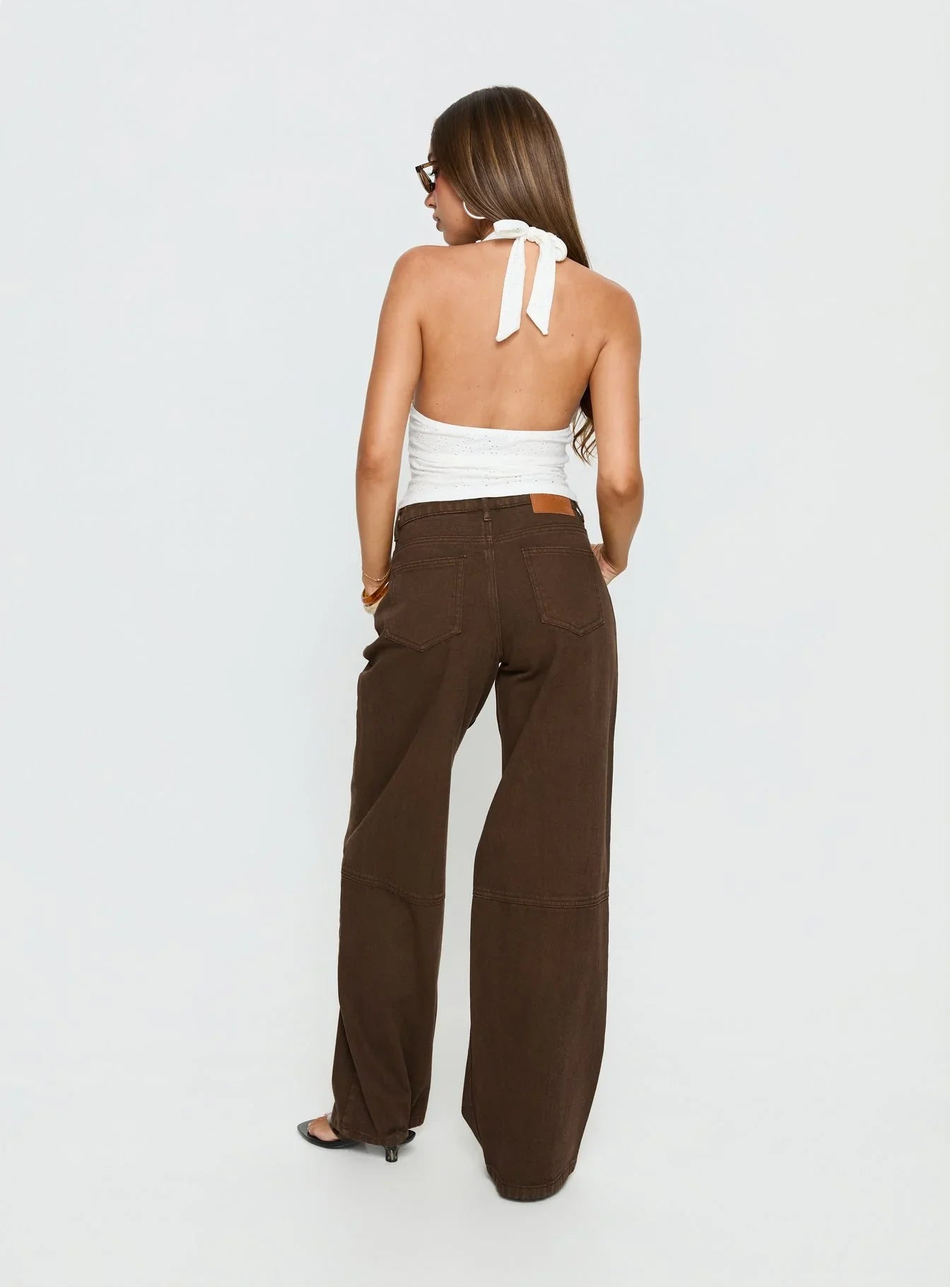 Lando Low Rise Straight Leg Jeans Chocolate