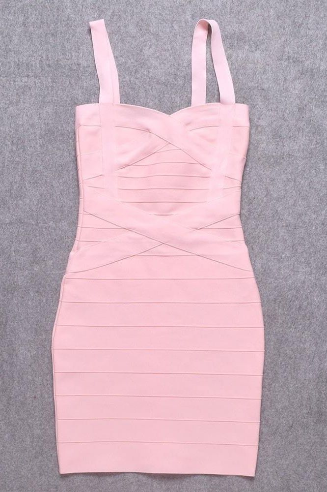 Heidi Bandage Mini Dress Dusty Pink