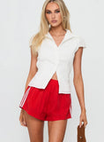 Borderline Track Short Red White