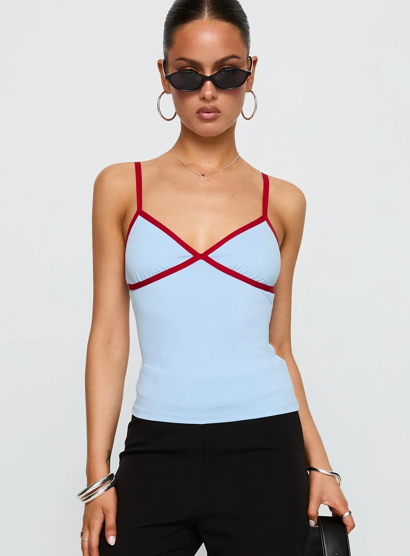 Tiera Top Blue Red
