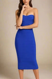 Aaliyah Bandage Midi Dress Royal Blue Sale