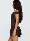 Got That Sense Strapless Playsuit Brown