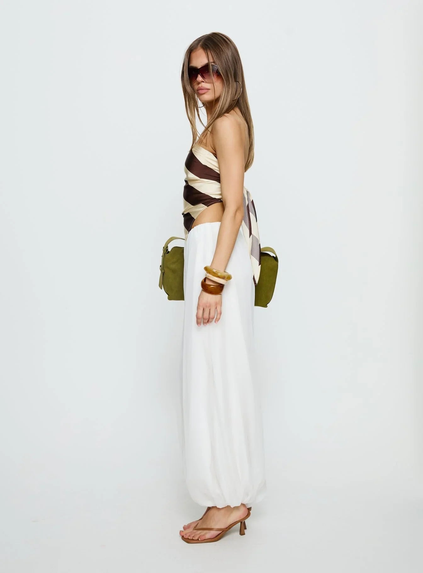 Mirosa Balloon Leg Pants White