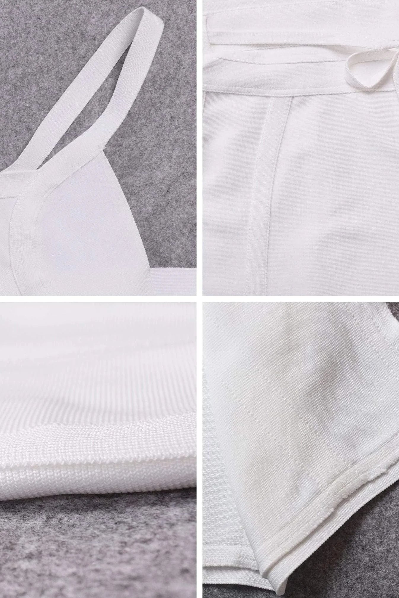 Bek Bandage Dress White Pearl Sale