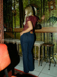 Tiler High Rise Flared Jeans Dark Denim