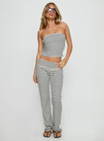 Ace Of Spades Strapless Set Navy / Grey Stripe