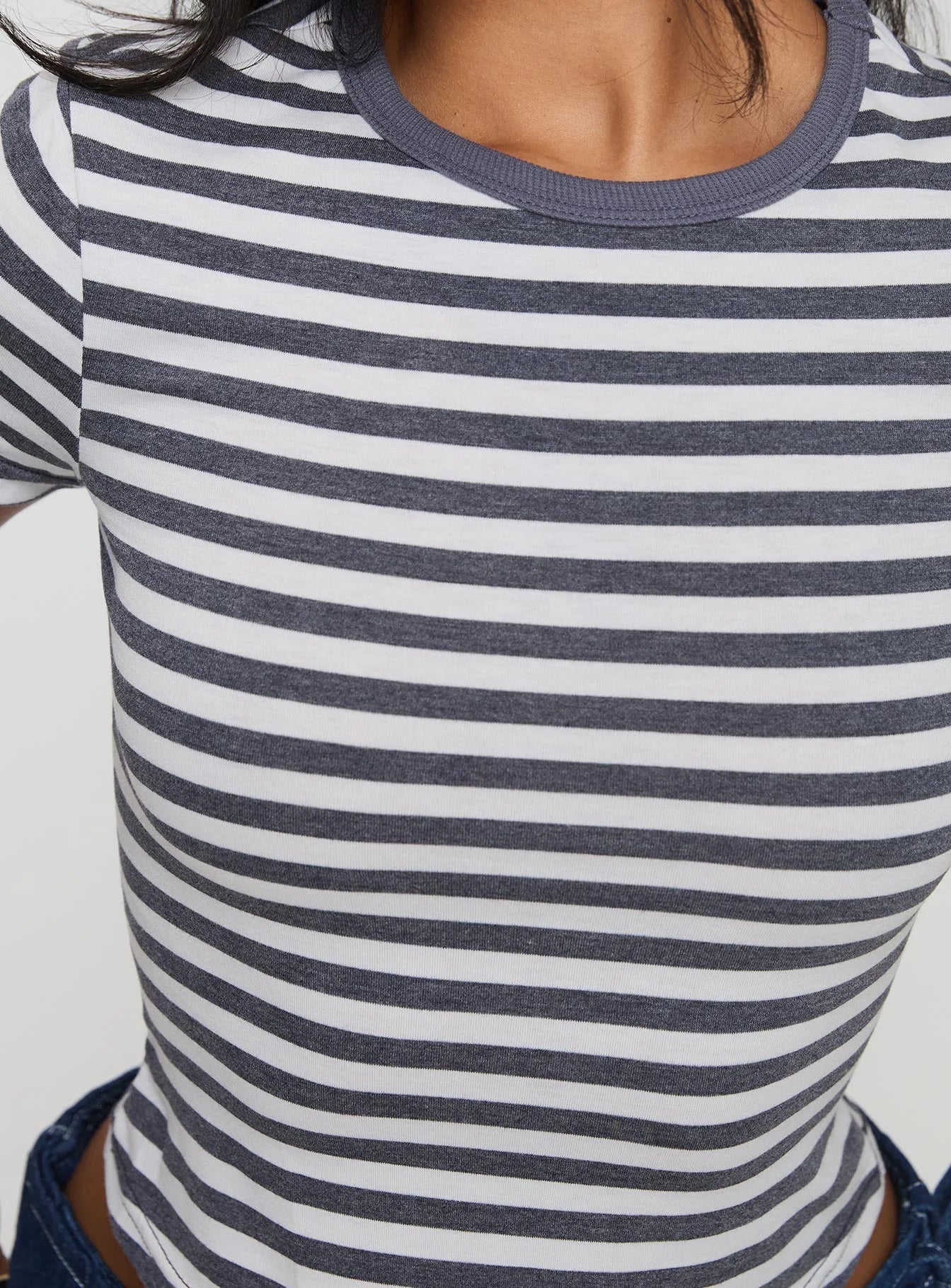 Floyra Top Blue White Stripe