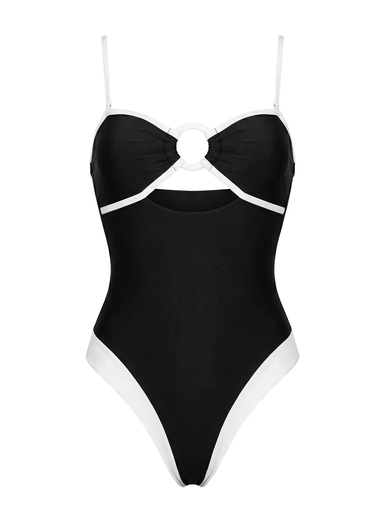 Alycee Ring One Piece Black / White