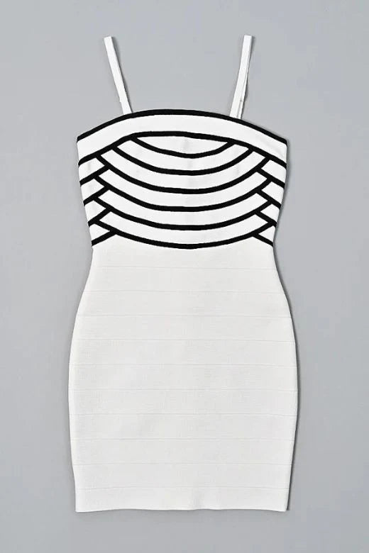 Carter Bandage Mini Dress White Pearl