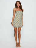 Mistee Strapless Mini Dress Multi Check