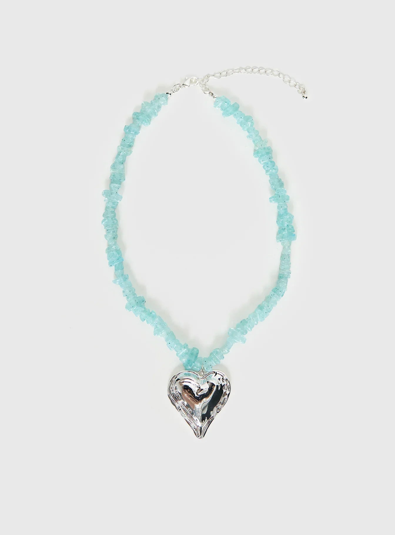 Ralina Pendant Necklace Silver Aqua