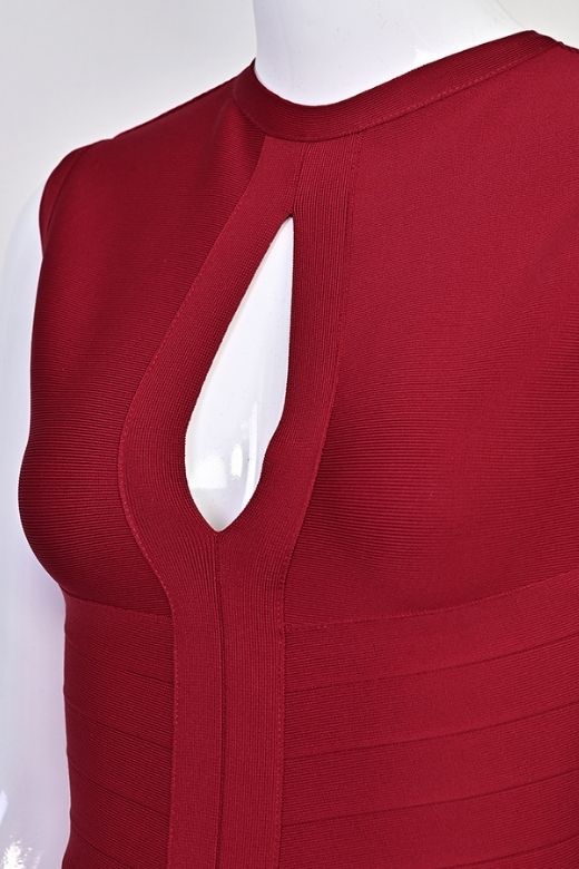Alora Bandage Mini Dress Red Wine