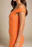 Ash Bandage Dress Apricot Orange
