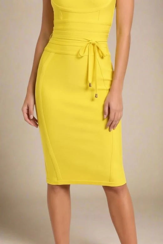 Bek Bandage Dress Sun Yellow