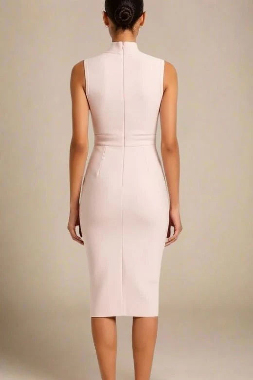 Grace Bandage Midi Dress Cream