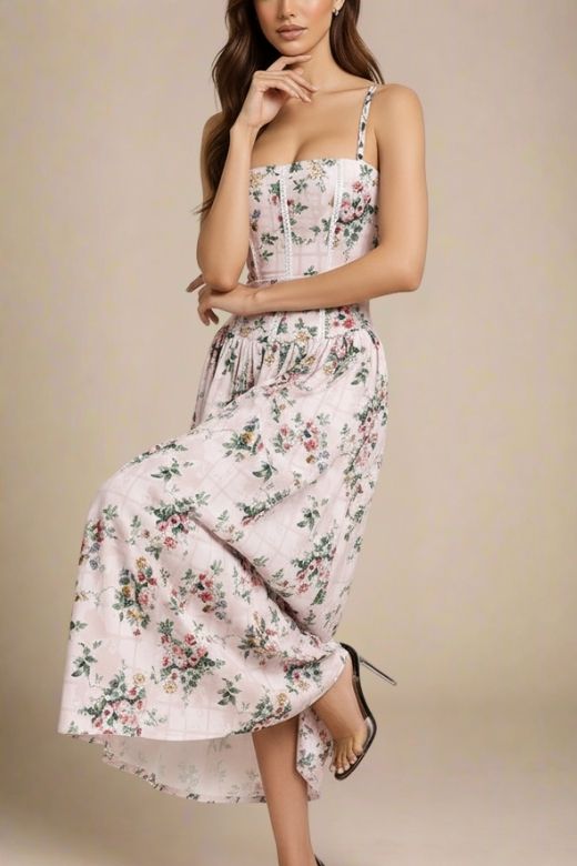 Tasmin Midi Dress Beige