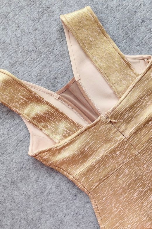 Tyler Bodycon Dress Gold