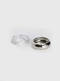 Dayla Resin Cuff Pack Silver Clear