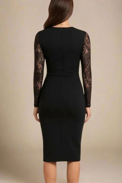 Opal Long Sleeve Bodycon Dress Classic Black