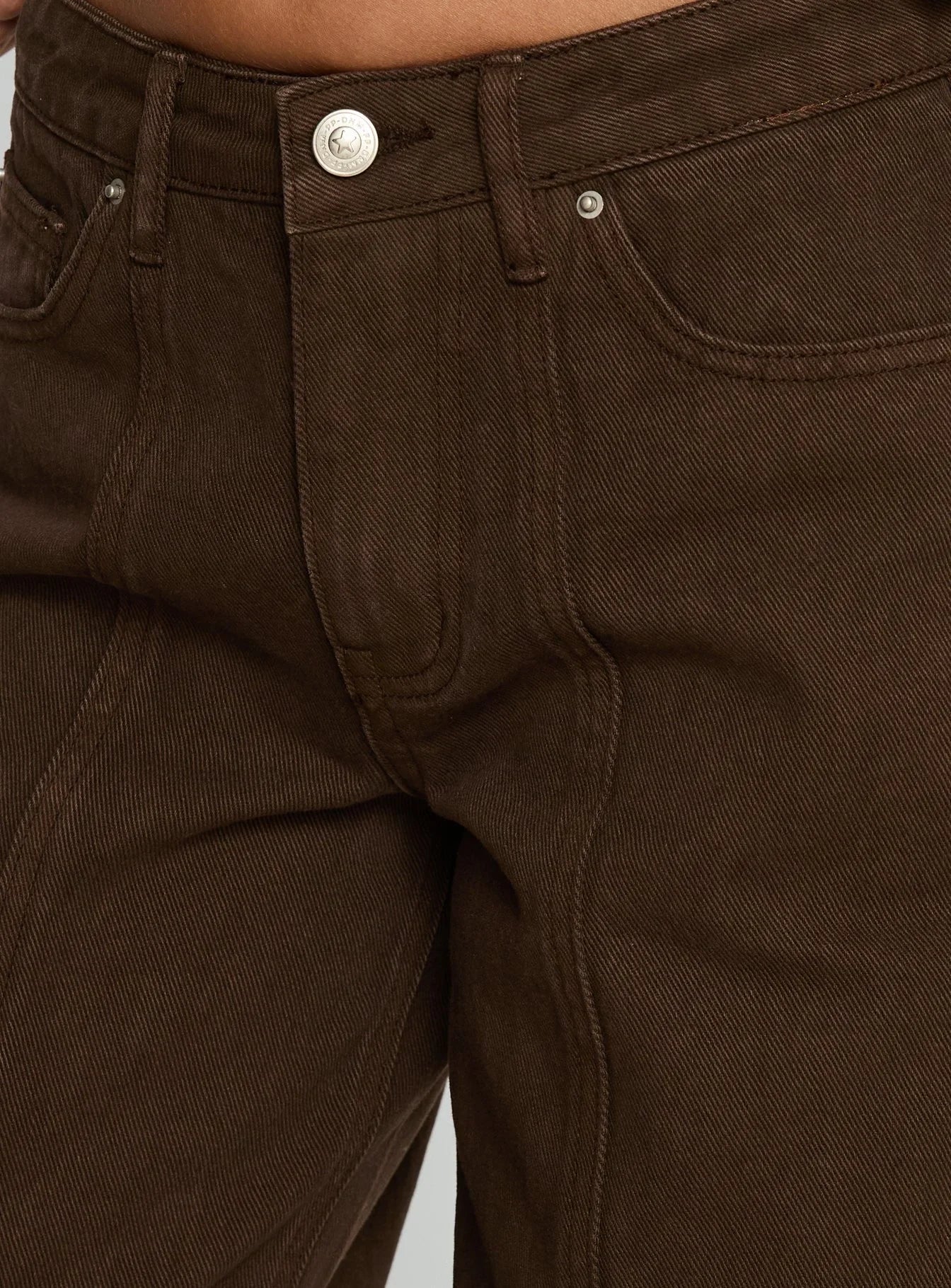 Lando Low Rise Straight Leg Jeans Chocolate