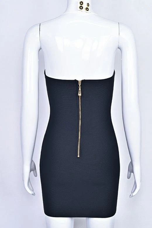 Leone Bandage Mini Dress Classic Black