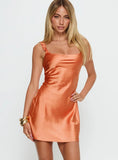 Kalie Frill Mini Dress Orange