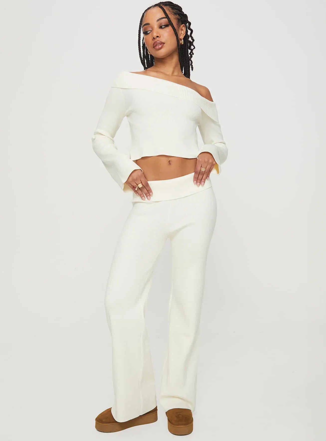 Try Me Knit Pants Cream