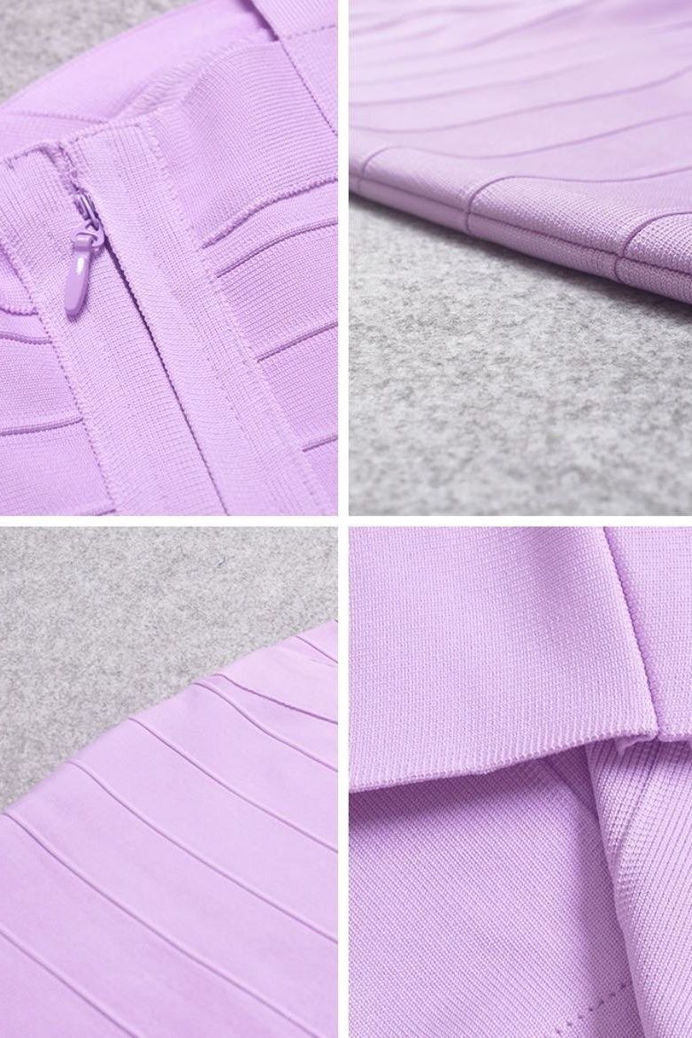 Heidi Bandage Mini Dress Violet Purple