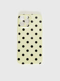 Milda iPhone Case Butter Brown Polka