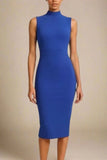 Grace Bandage Midi Dress Navy Blue Sale