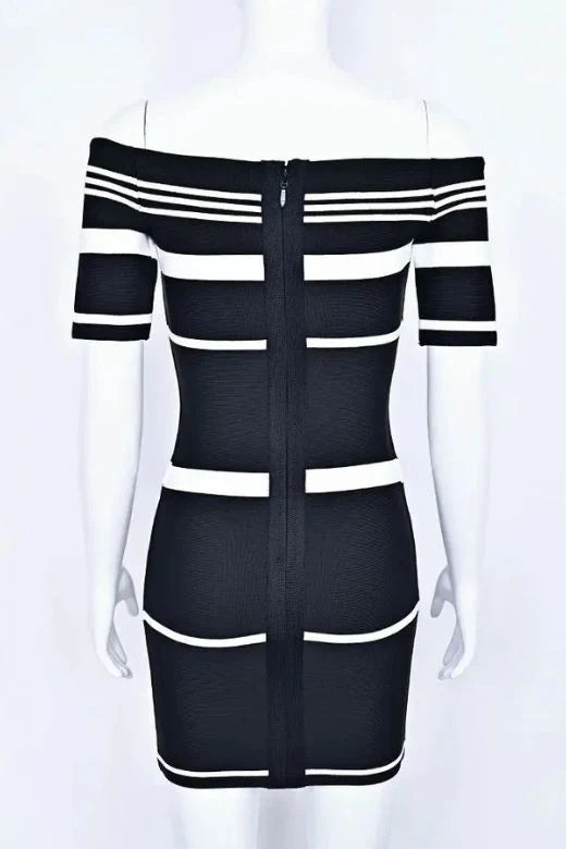 Evelyn Bandage Mini Dress Classic Black