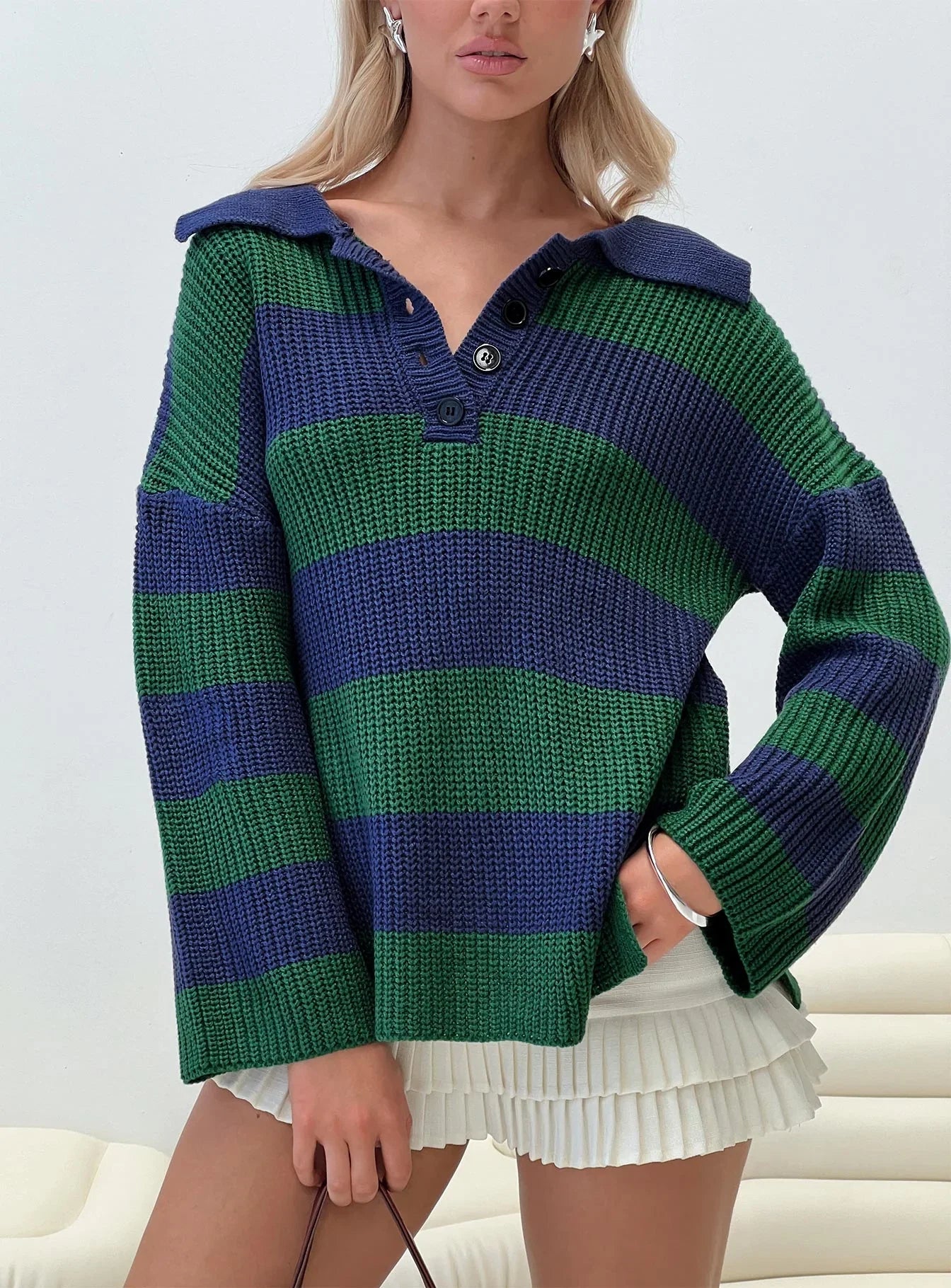 Olivah Jumper Blue Green