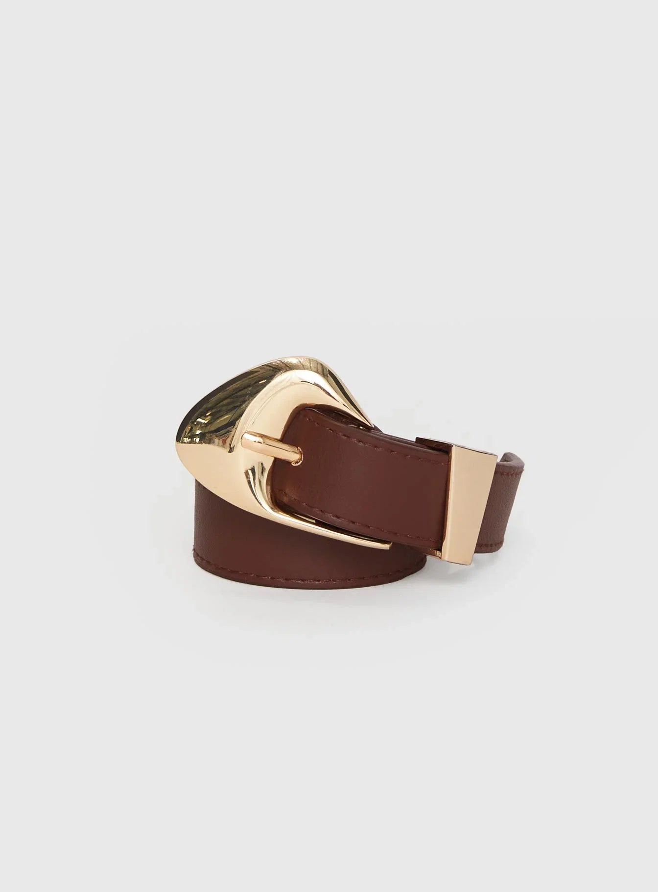 Youre Strong Belt Dark Brown Gold