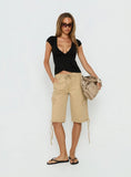 Stefanee Short Sleeve Wrap Top Black