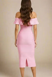Billie Bandage Midi Dress Dusty Pink