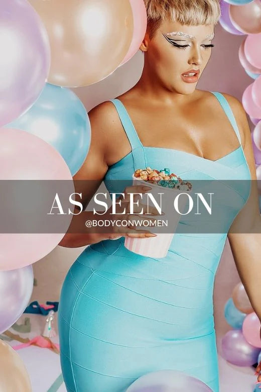 Heidi Bandage Mini Dress Sky Blue