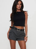Colonel Cargo Mini Short Slate Petite
