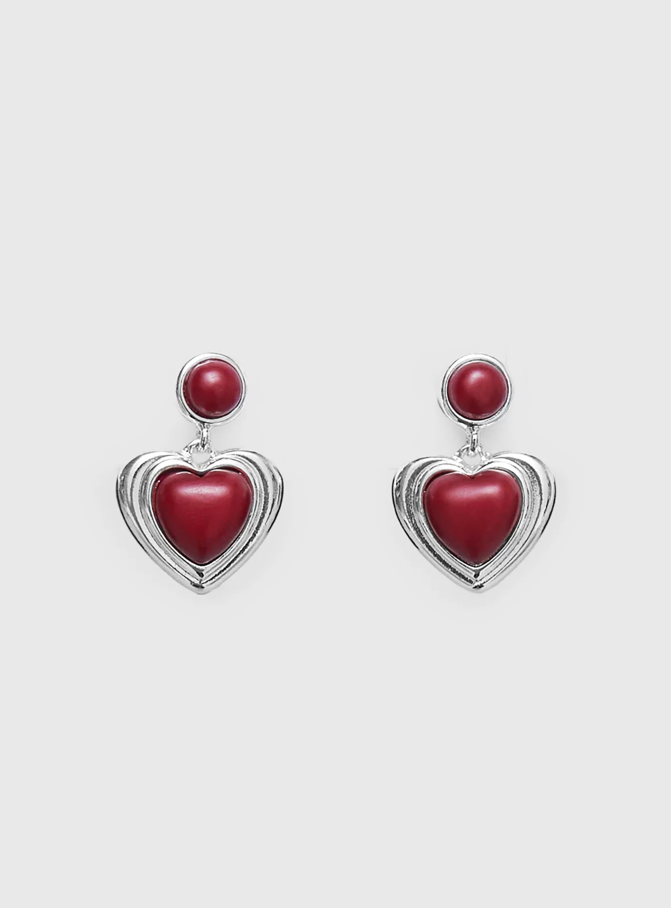 Blanchette Earrings Silver Red
