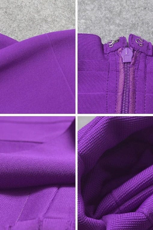 Heidi Bandage Midi Dress Plum Purple
