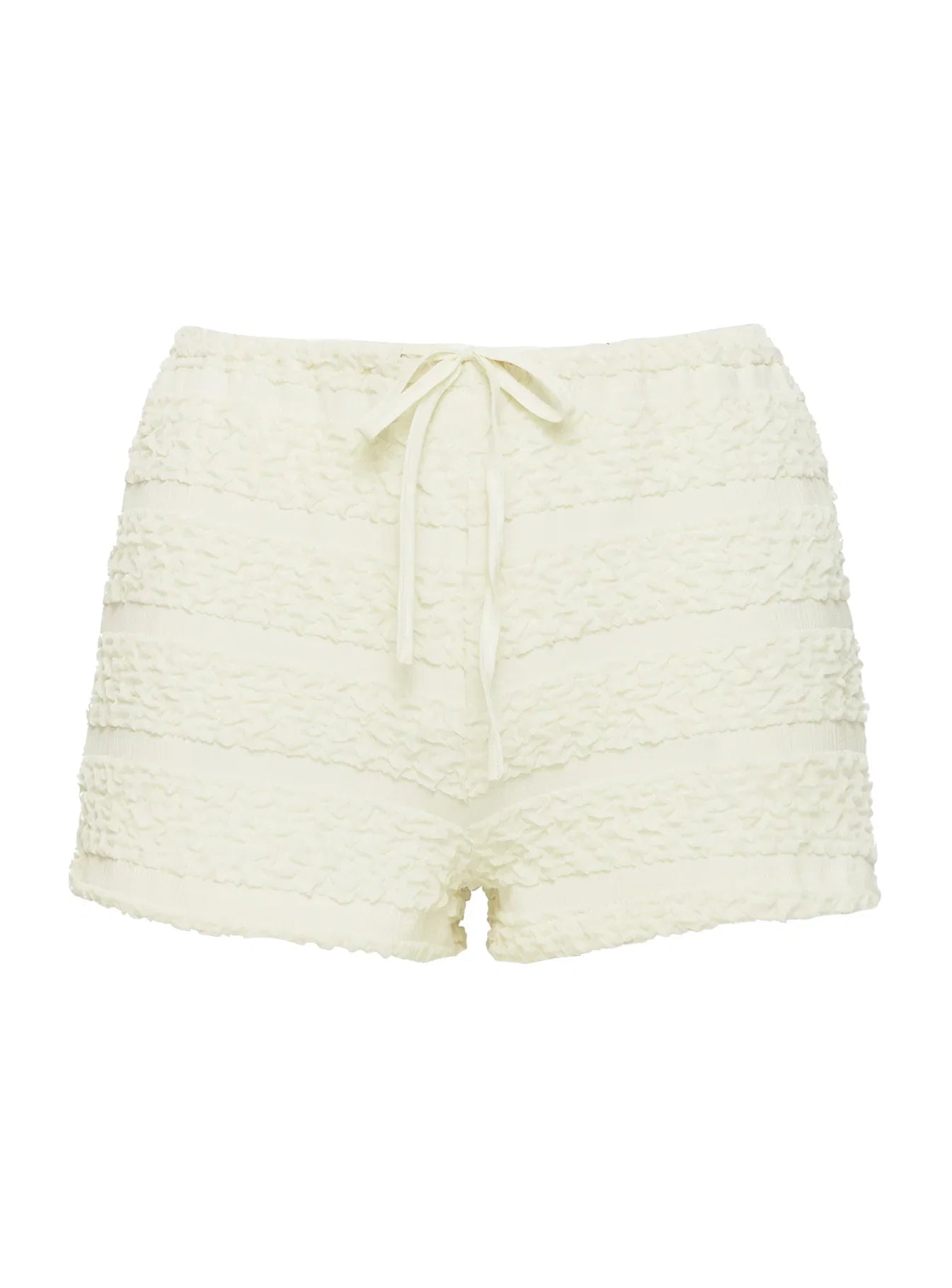 Pinup Broderie Micro Shorts Cream