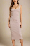 Heidi Bandage Midi Dress Cream