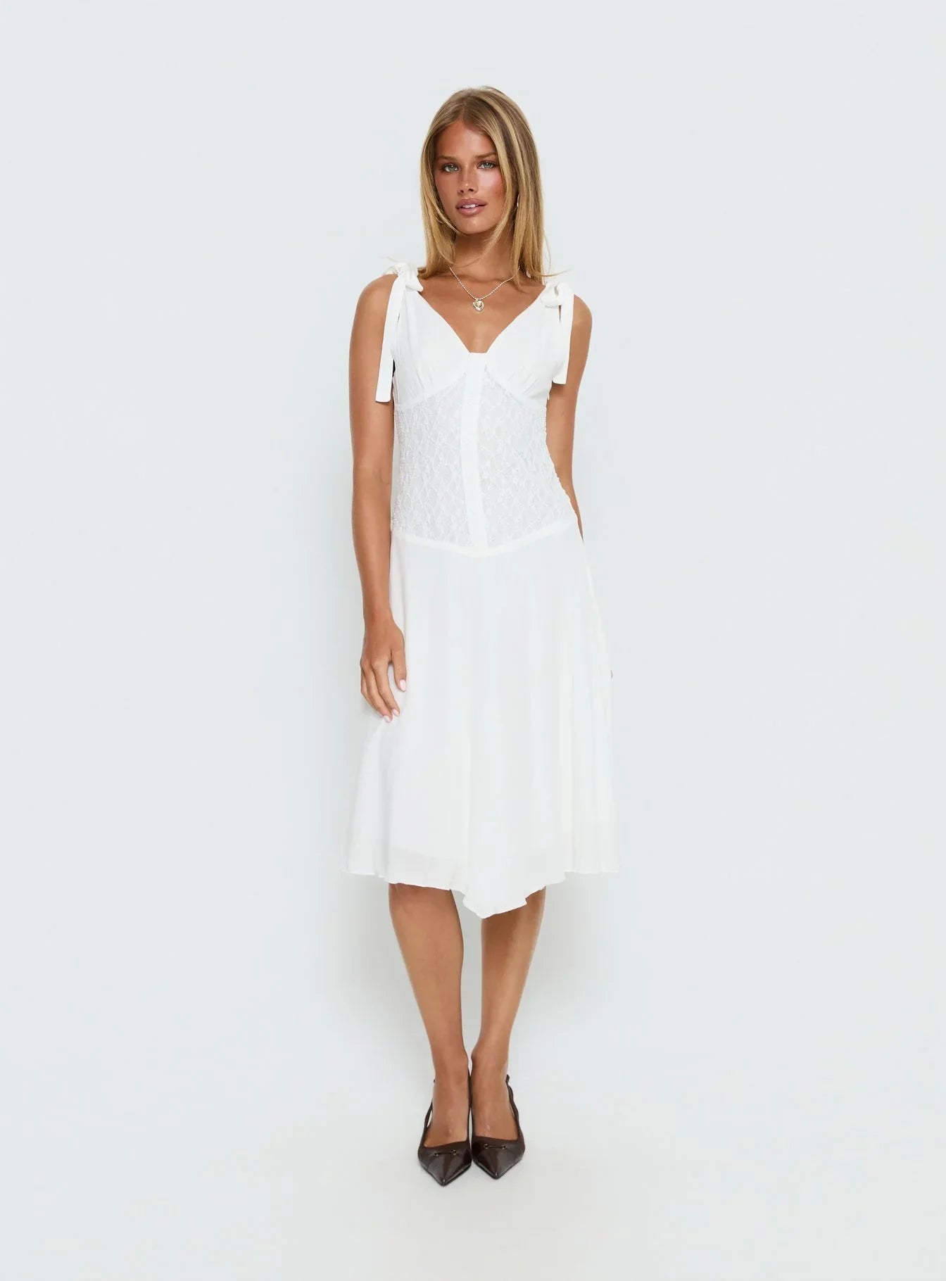Danira Midi Dress White