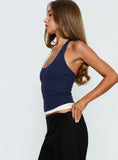 Debee Layered Halter Top Navy White