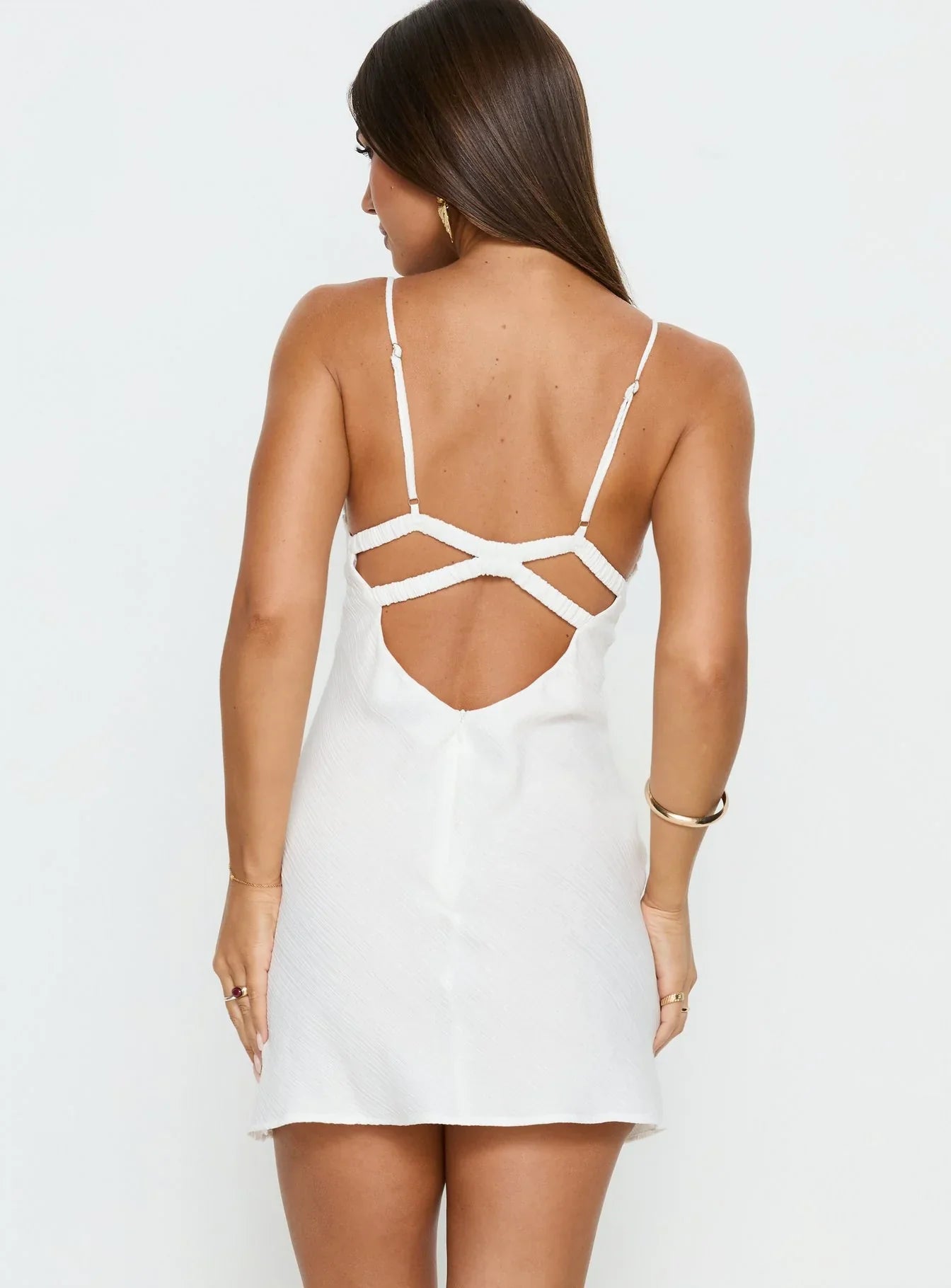 Makaia Balconette Mini Dress White