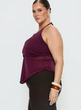 Averee Halter Top Plum Sparkle Curve