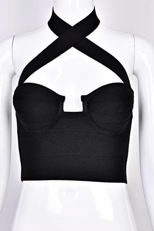 Willow Bandage Crop Top Classic Black
