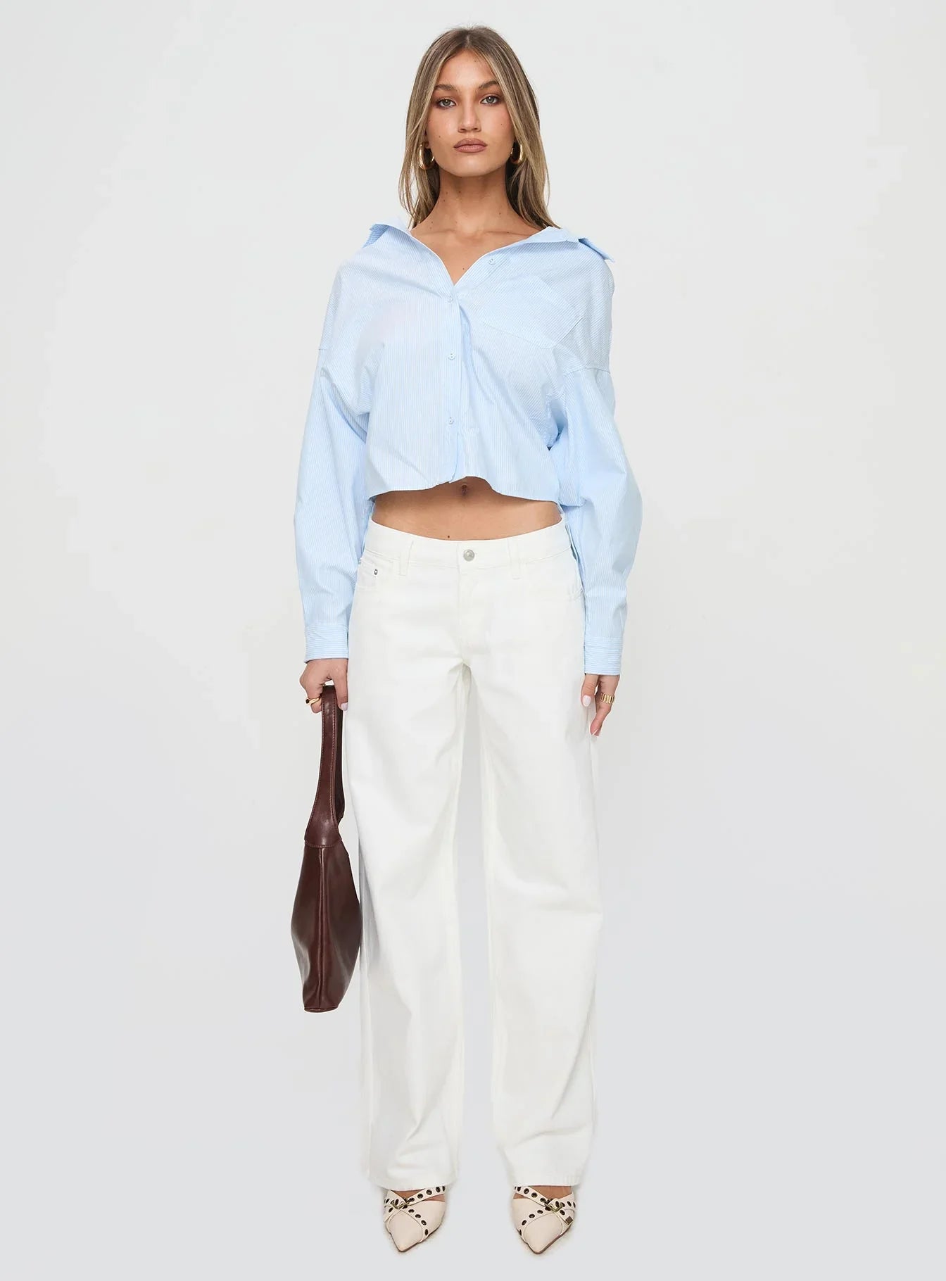 Ellanor Low Rise Straight Leg Jeans White