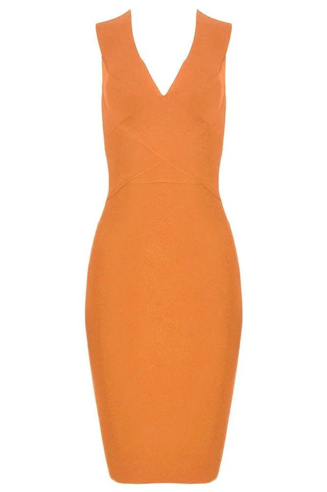Ash Bandage Dress Apricot Orange Sale